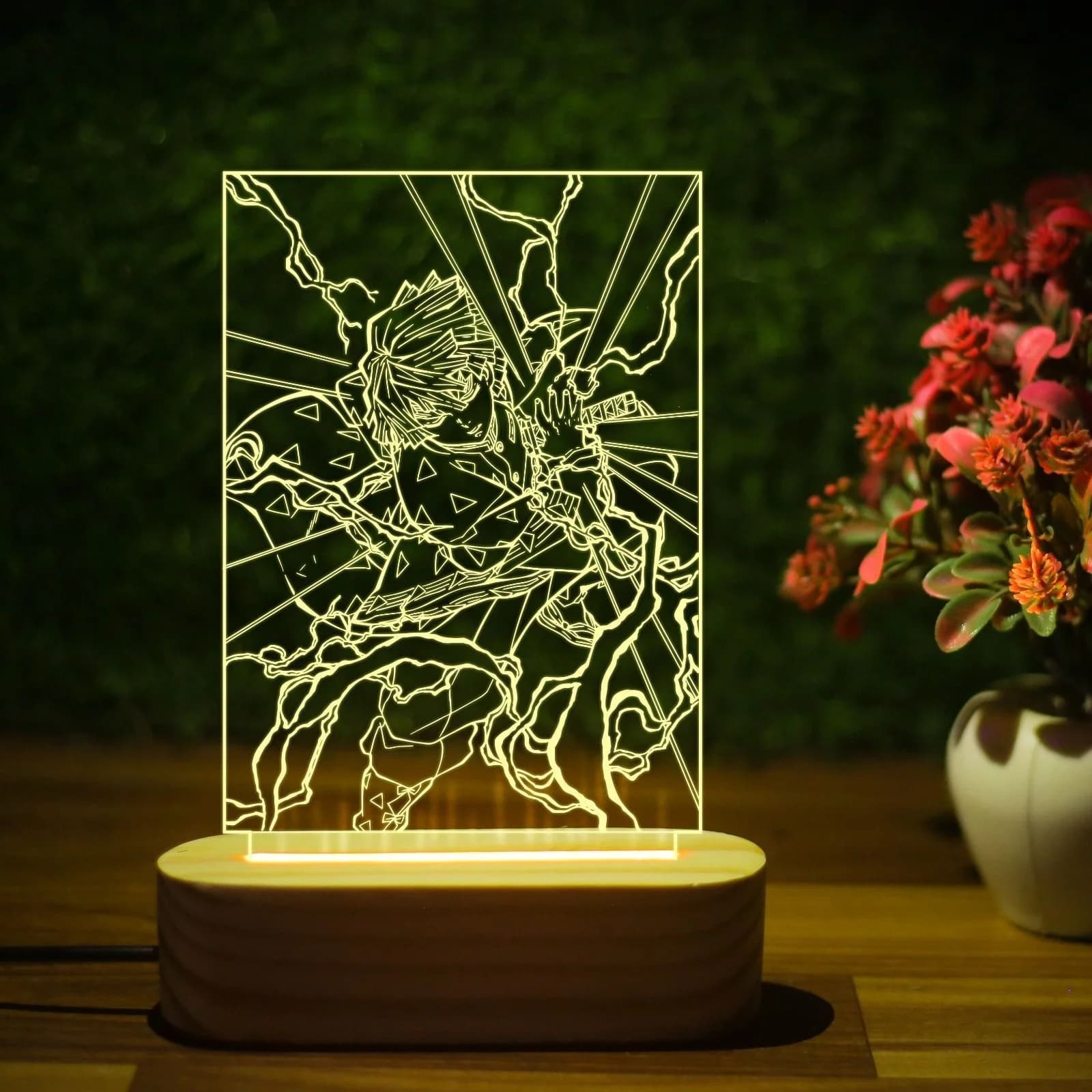 Giftkidukan TABLE LAMP49HQ-4HDL-X4X7 Night Lamp (22 cm, yellow warm white)